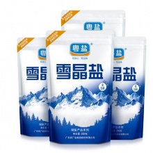 粤盐 无碘盐250g*4袋 品质湖盐不含抗结剂 无碘食用盐无典盐 