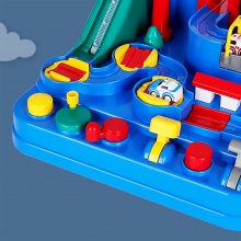 迪高玩具儿童汽车闯关大冒险玩具小火车轨道男孩3岁玩具套装