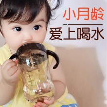 婴儿学饮杯吸管奶瓶大宝宝吸管杯奶瓶鸭嘴杯带手柄重力球宝宝水杯